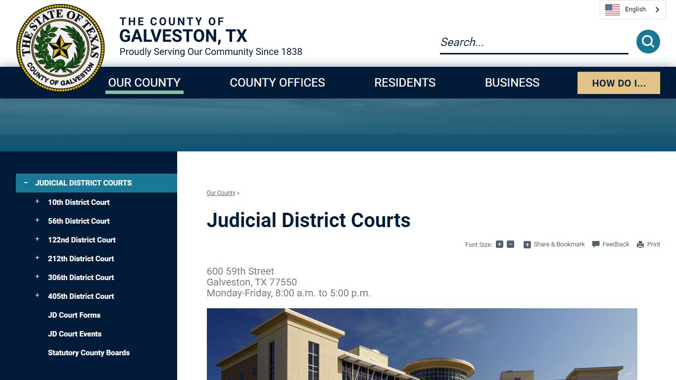 Judicial District Courts | Galveston County, TX